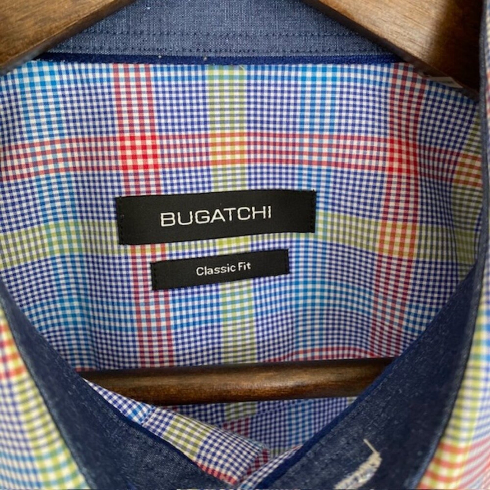 Bugatchi Multi-Colored Plaid Button Up Dress Shir… - image 3