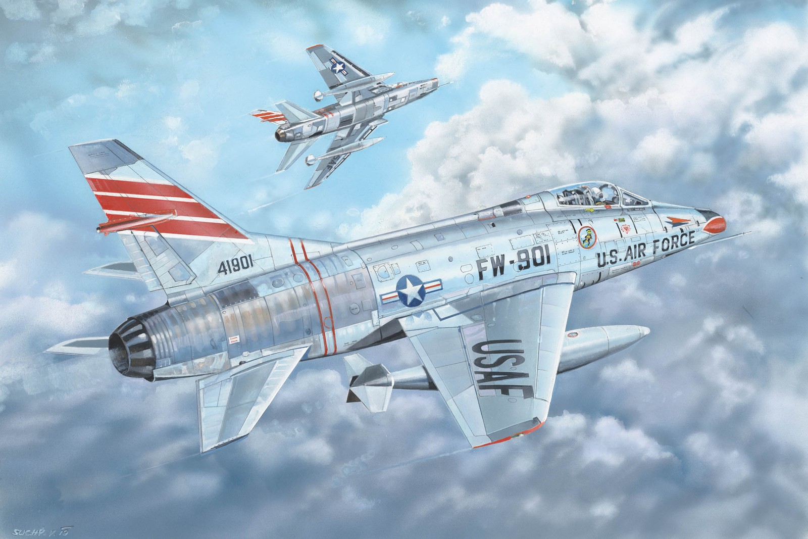 Trumpeter 03221 F-100C SUPER SABRE 1/32 Model Kit