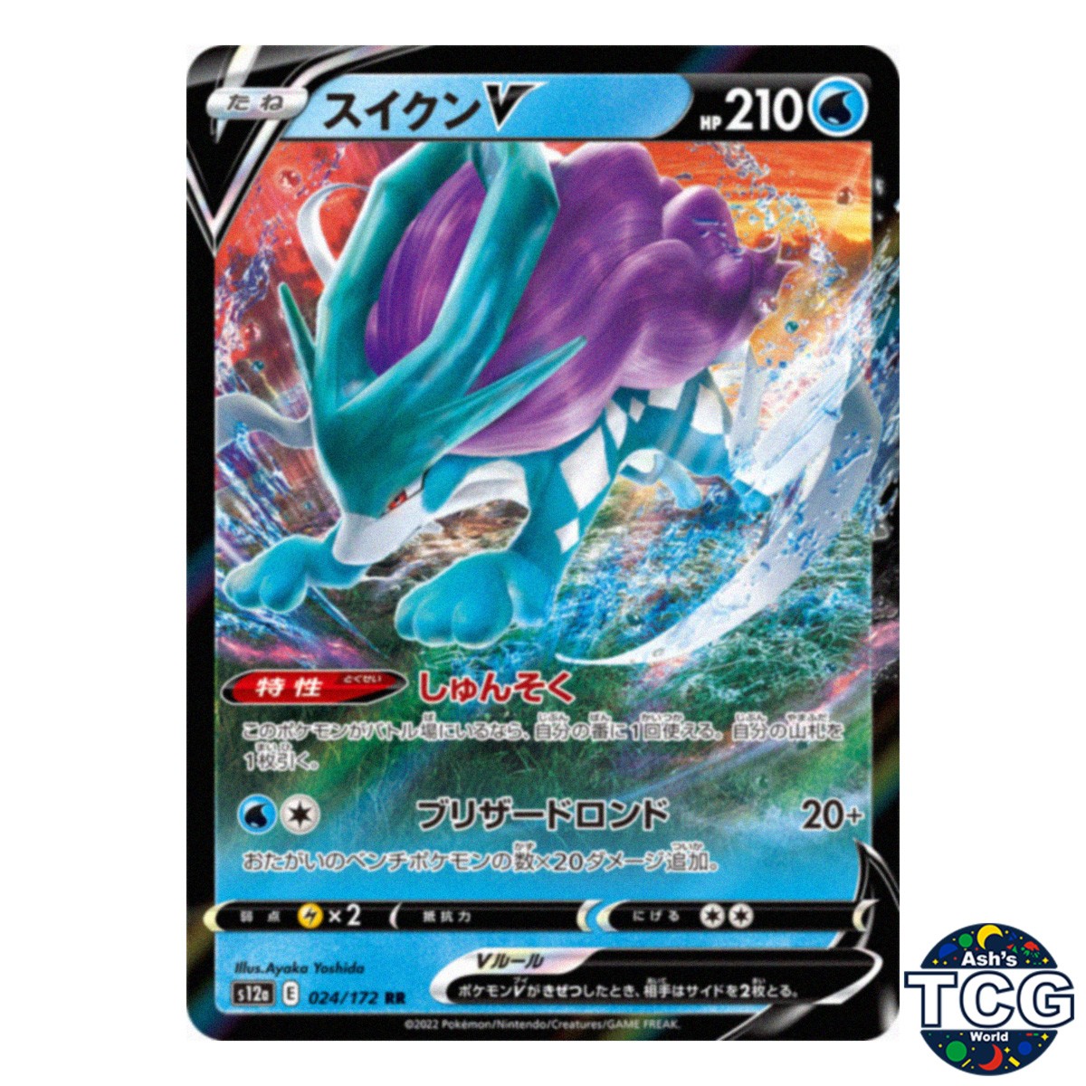 Suicune V RR 024/172 s12a Vstar Universe Pokemon Card Japanese