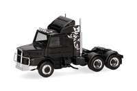 Herpa 319416 Scania Hauber 142 Zgm 3Achs (6X4), Schwarz 1:87 Neu