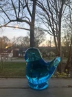 Fenton Glass BLUEBIRD of HAPPINESS Figurine Signed Dated