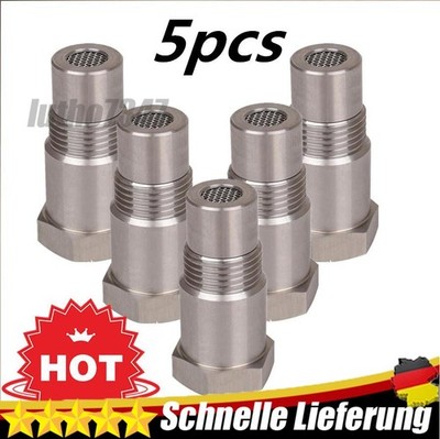 5x KFZ Auto O2 Lambdasonde Adapter Lambda Eliminator Spacer Metallkat Simulator0