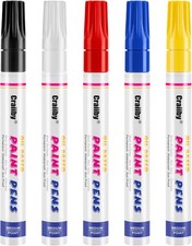 Paint Markers, 5 Colors Oil-Based Waterproof Quick Dry Permanent Pen Set for Roc
