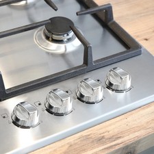 6 X Universal Beko, Leisure, Flavel Chrome Cooker Oven Hob Control Knob Silver 