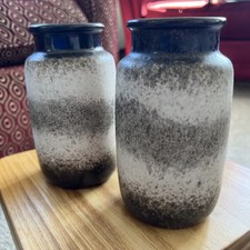 Vintage Scheurich West German Mid-century 231-15 Ceramic Vases 6in tall