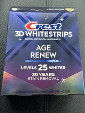 NIB Crest AGE RENEW 3D Whitestrips Whitening Kit 21 Treatments