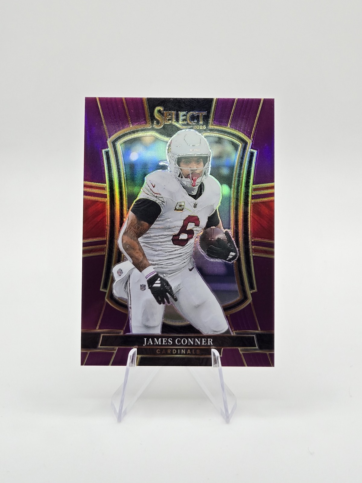James Conner 2025 Panini Select Purple Prizm SP #/75 #123