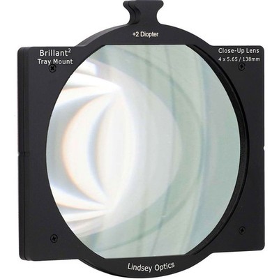 Lindsey Optics 4x5.65'' Brilliant2 Tray Mount +2 Diopter Close-Up Lens