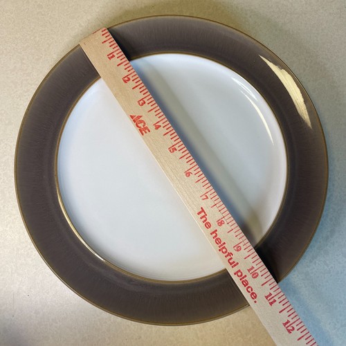 Denby Dinner Plates with Wide Rim. Made in England. Truffle Pattern - Set of 2 - Picture 6 of 6