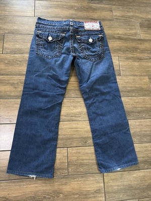 True Religion Ricky Super T Rope Stitch Flap Straight Jean Men s Size 36X30