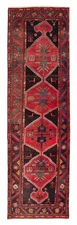 3'7" x 9'10" Vintage Hand-knotted Runner Rug Traditional Oriental Wool Carpet