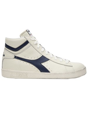 Diadora Shoes Game L High Waxed Trainers Leather Blue Man