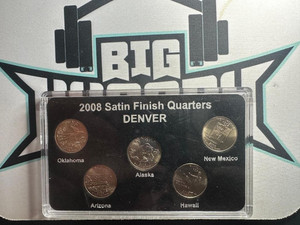 5-US mint State Quarters 2008 Denver Uncirculated us mint set