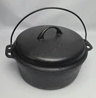 Griswold Iron Mountain #8 Dutch Oven # 1036 W/ Matching Lid # 1037 ,Cast Iron