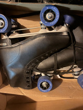 Chicago CRS405-10 Black Quad Roller Skates Pair with Blue Wheels
