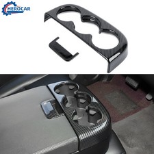 2pcs Center Console Cup Holder Trim Cover For Gmc-sierra Chevy Silverado 2007-13