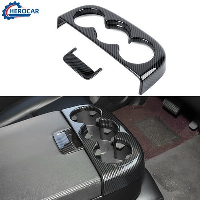 2Pcs Center Console Cup Holder Trim Cover For GMC-SIERRA Chevy Silverado 2007-13