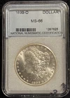 1899 O United States Morgan One Dollar Silver S$1 Coin-In Holder