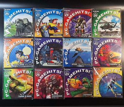 PC-GAMEHITS! Vintage Computer Games PC CD-Rom - Lot of 12 / Sealed