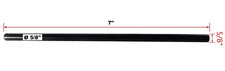 5/8" diameter keyed shaft x 7" long C1018 cold-drawn steel - Black color 