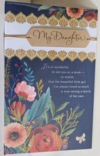 Lovely Mother's Day Card For Your Daughter W/Gold Glitter By:American Greetings