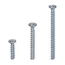 Voxura Set Ger&auml;teschrauben PZ1/Schlitz je 100 x 3,2x15 mm 3,2x25 mm 3,2x40 mm