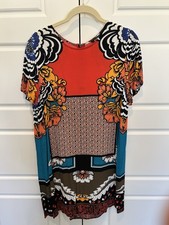 Express Bohemian Print Dress 100% Rayon Soft & Cool Women Size Medium