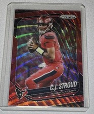 2025 Panini Prizm CJ Stroud Red Wave /149 SP Color Match Texans