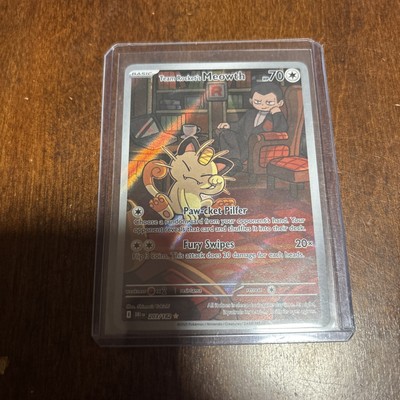 Team Rocket's Meowth 203/182 Sv10: Destined Rivals Holo