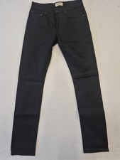 NWT Baldwin Henley Black Slim Straight Stretch Selvedge Jeans 29x33 Made In USA