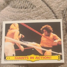 Topps 1985 Andre the Giant Big John Studd #48 Giants in Action WWF