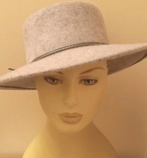 Wide Brim Gray 100 Wool Felt Hat