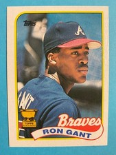1989 Topps #296 Ron Gant Atlanta Braves All Star Rookie Cup Baseball Card  NM++. rookie card picture