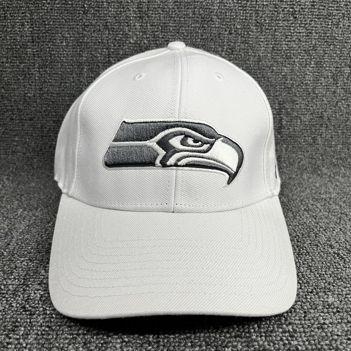Seattle Seahawks '47 Brand Clean Up Hat White Adjustable Strapback NFL Cap NEW