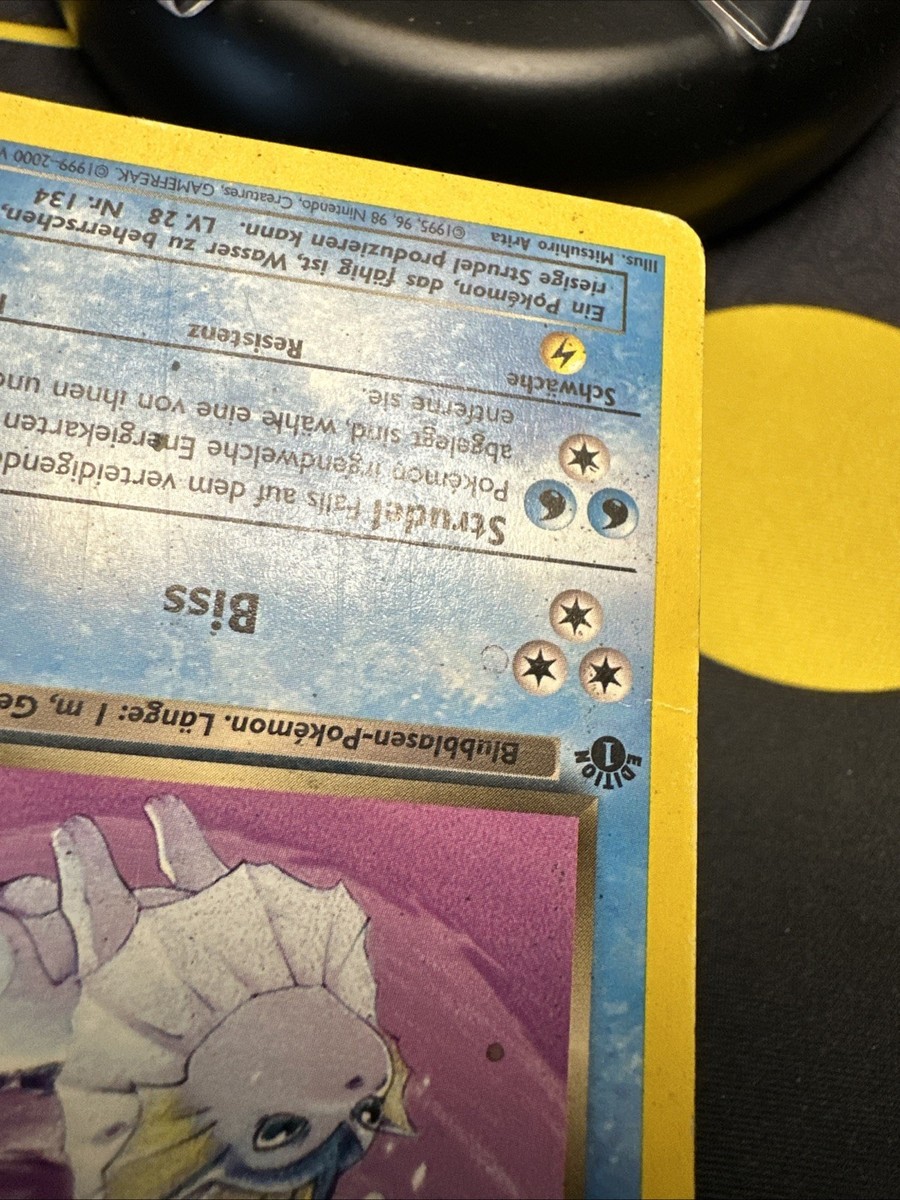Dunkles Aquana 45/82 1st Edition Dark Vaporeon Team Rocket Non