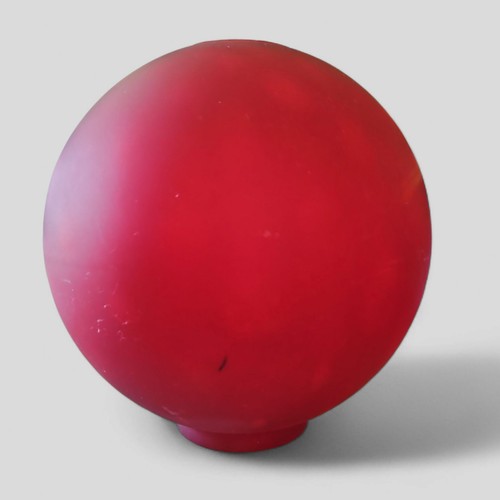 Vintage 10inch Tall Red Satin Kerosene Globe 3.5 " Opening On The Base