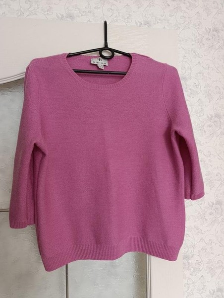 Women Peter Hahn Sweater Lilac Wool 38