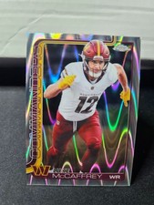 Topps 2025 Chrome Luke McCaffrey RayWave Refractor #298 Washington Commanders