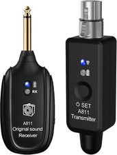 Wireless Microphone Transmitter Receiver 2.4GHz, XLR Microphone Wireless Syst...