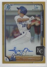 2015 Bowman Chrome Prospects Gold Refractor 4/50 Logan Moon #BCAP-LM Auto 0n8h
