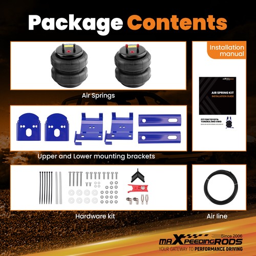 Air Helper Spring Bag Kit 5000lbs For Toyota Tundra 4.0L 4WD 2WD 2000-2006 - Picture 10 of 12