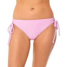 NEW Salt  Cove Hyacinth Juniors' Textured Side-Tie Hipster Bikini Bottoms XS