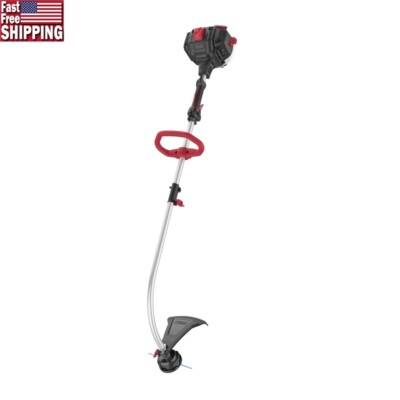 26cc 2 Cycle Gas String Trimmer Curved Shaft Bump Feed Lightweight Durable Tool