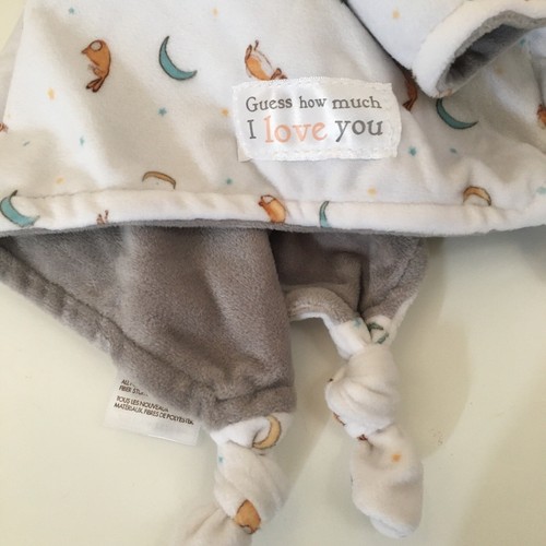 NEW Lovey Guess How Much I Love You Bunny Security Blanket Soft Baby Toy - Picture 3 of 8