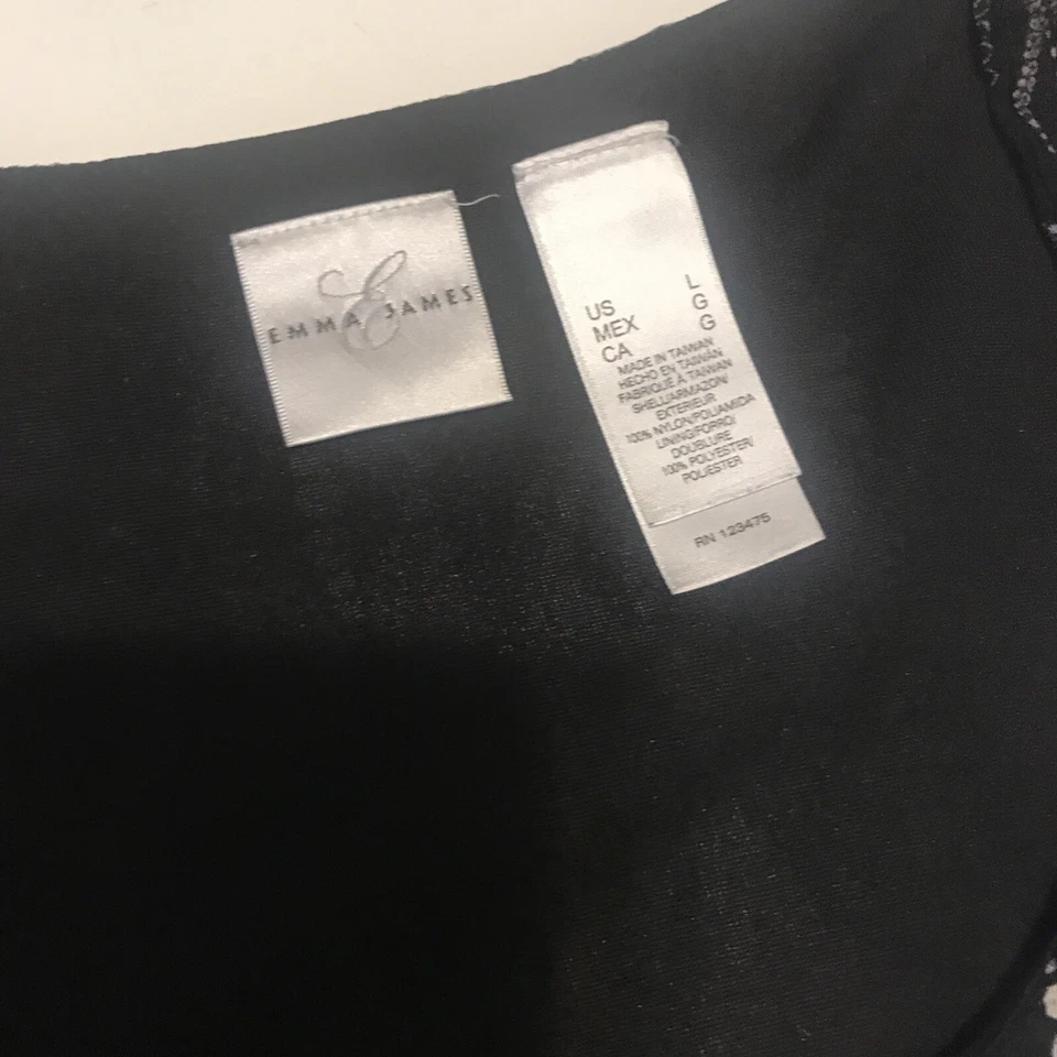 Блузка Emma James размер L черная фиолетовая с блестками рукава-крылышки 3778 - Изображение 4 из 4