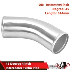 45 Degree 4 Inch Intercooler Intake Turbo Pipe Hose Aluminum For Universal