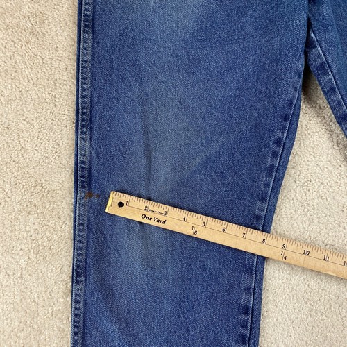 Jeans uomo Cabelas collo grezzo 36x32 blu dritto relaxed fit cotone denim casual - Foto 14 di 18