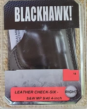 Blackhawk S&W M&P 4" 9mm / 40 black Check Six 18 waist or back carry holster RH