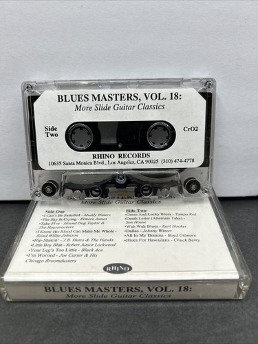 Slide Guitar Classics VOL. 18 BLUES MASTERS RHINO RECORDS ADVANCE PROMO CASSETTE - Picture 5 of 6