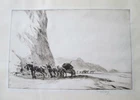 George Soper RE (1870-1942) Drypoint Etching "Carting Seaweed" Signed c1922